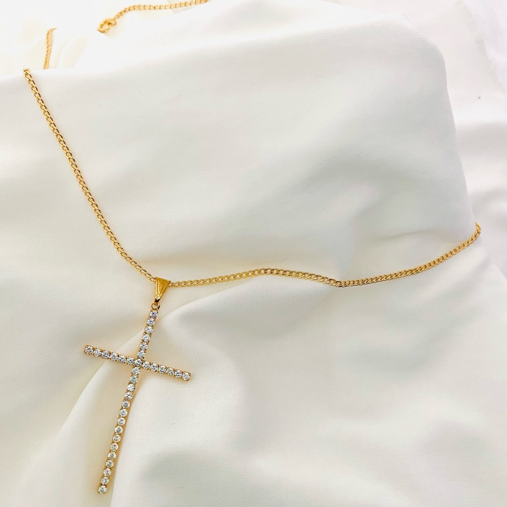 CZ Cross Necklace